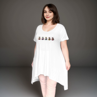 Multi Coloured Bee-Logo Hanky-Hem Swing Top
