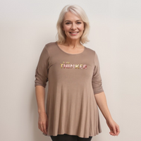 Swing Top with “Over Thinker” Logo
