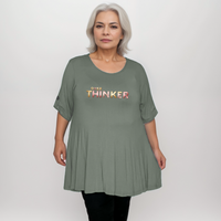 Swing Top with “Over Thinker” Logo
