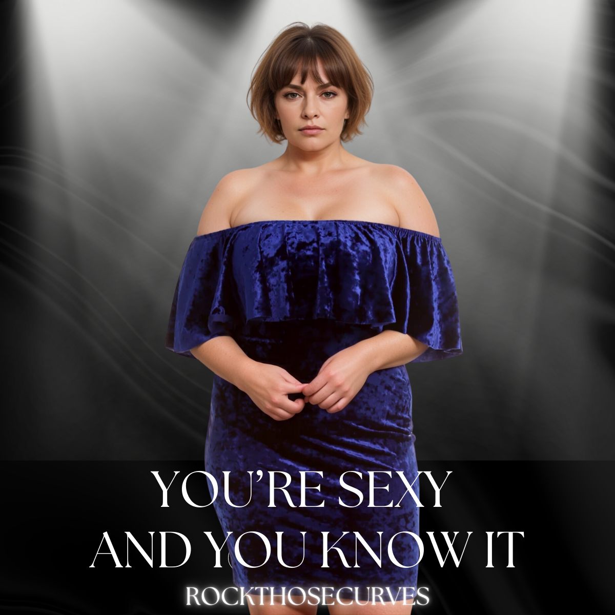 CRUSHED VELVET OFF SHOULDER DRESS