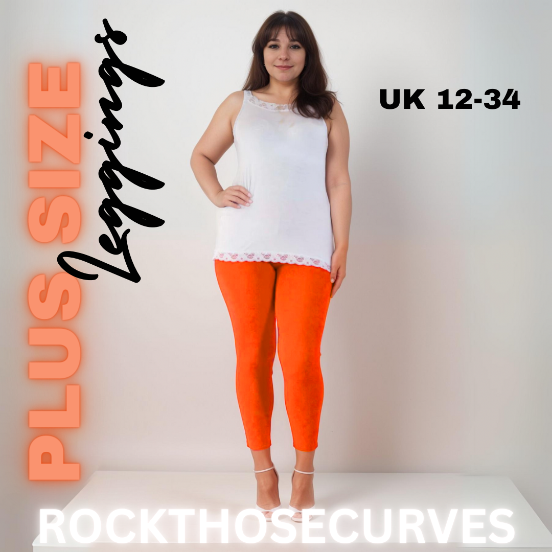 High-Waisted Plain Leggings