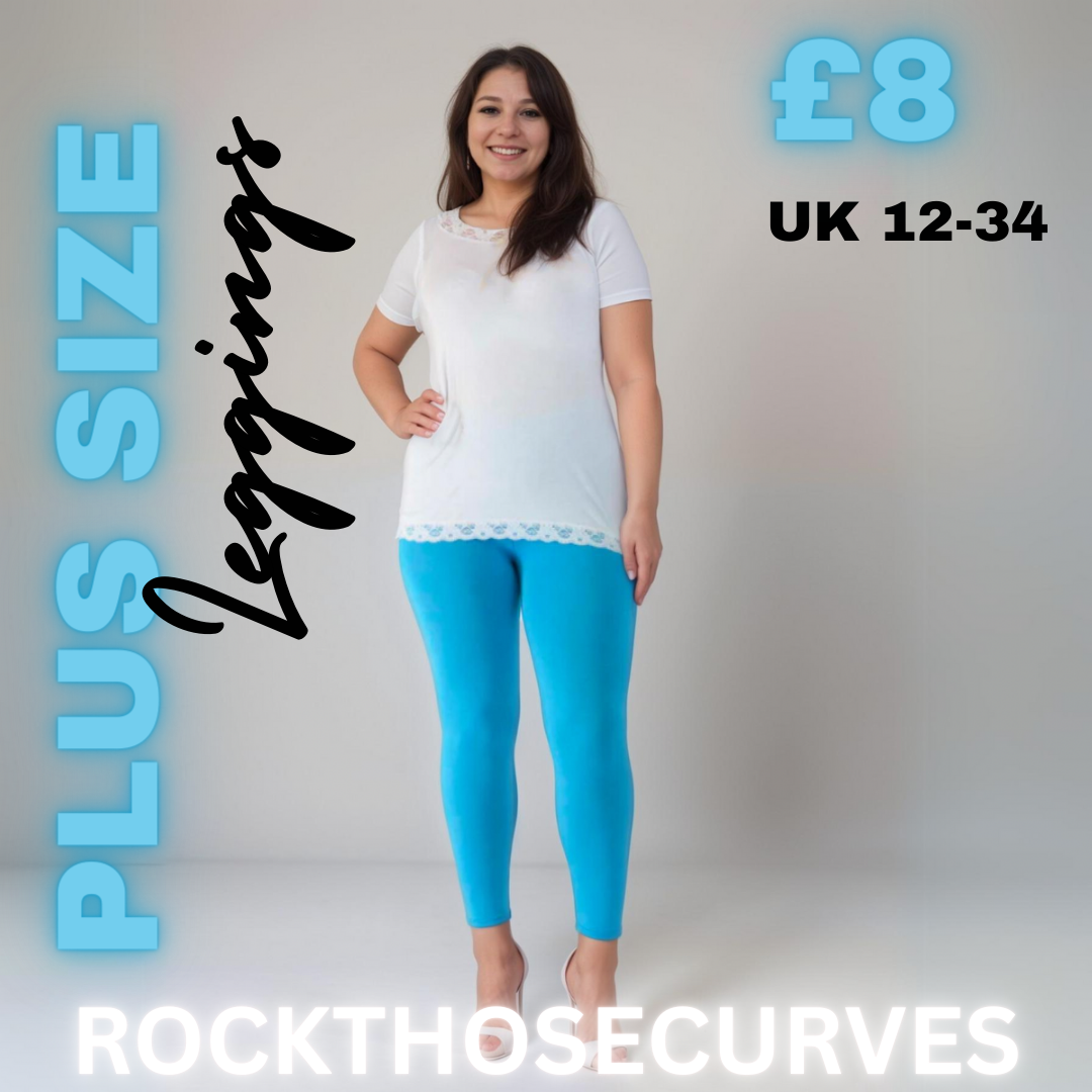 High-Waisted Plain Leggings