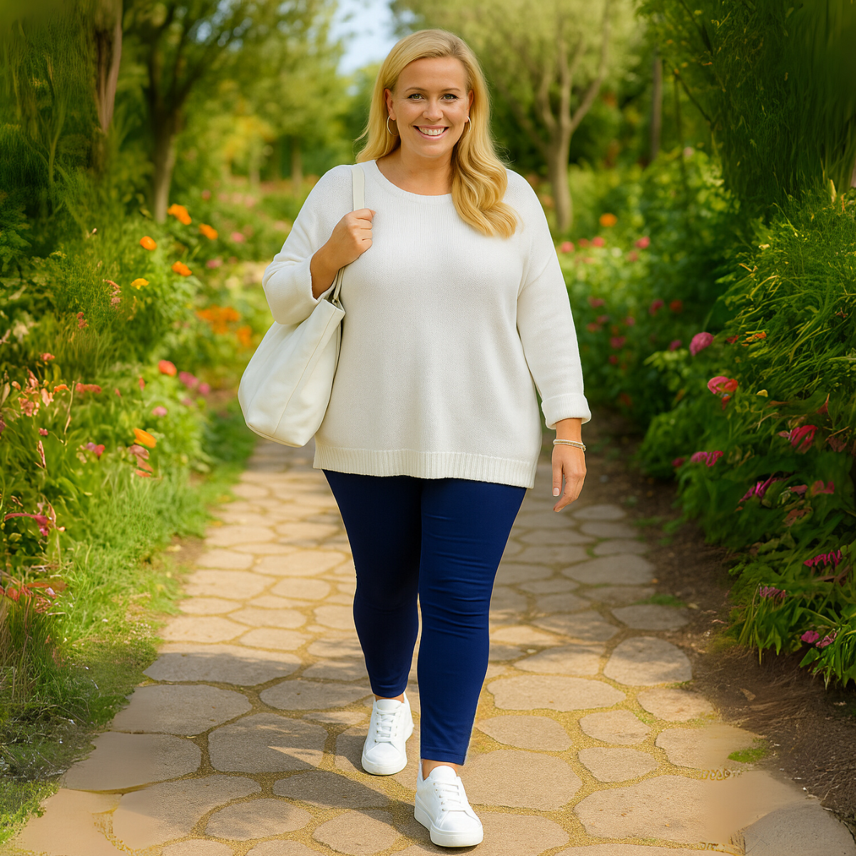 High-Waisted Plain Leggings