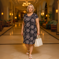 Short Sleeve Floral T‑Shirt Dress