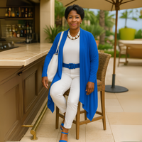 Long Hanky Hem Waterfall Cardigan