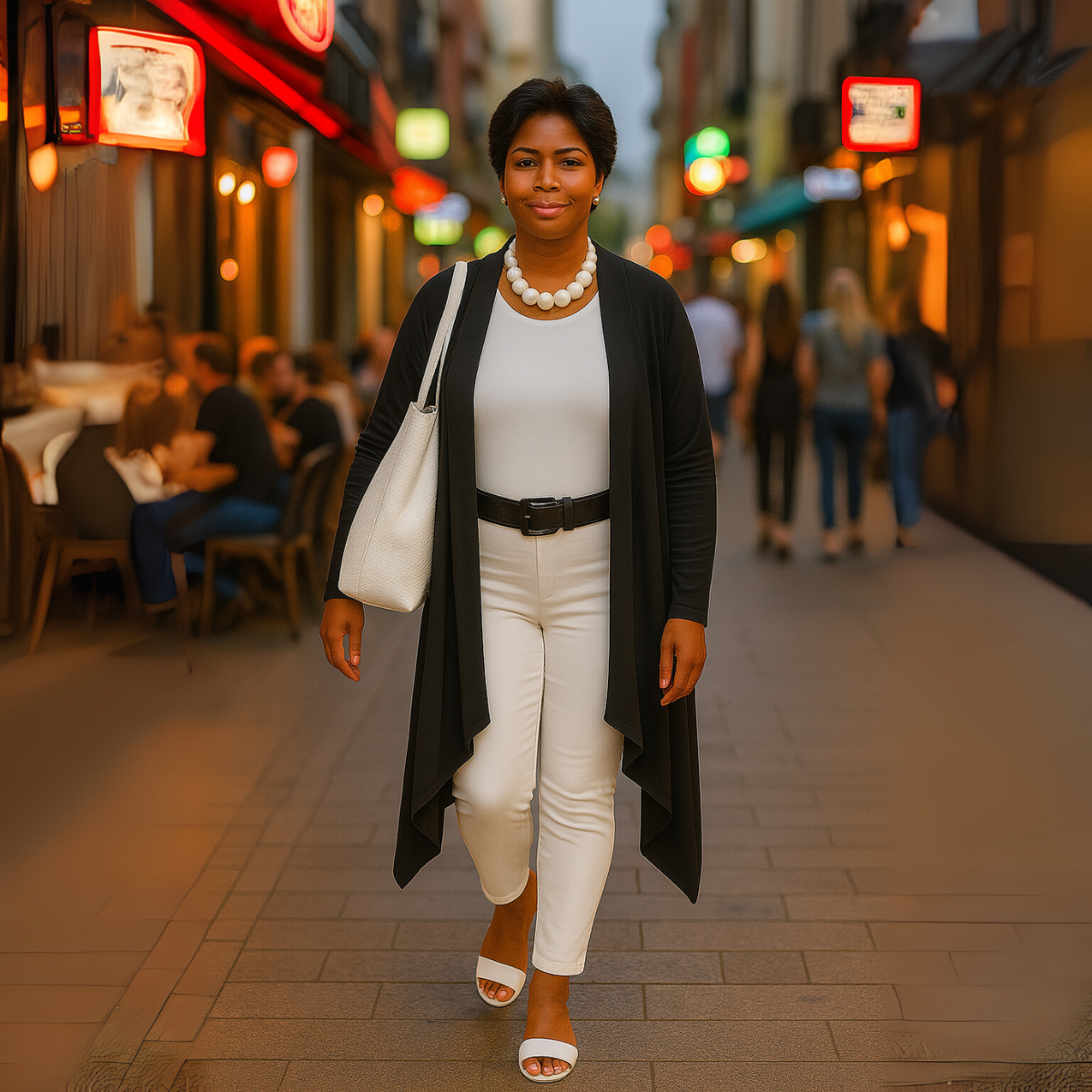Long Hanky Hem Waterfall Cardigan