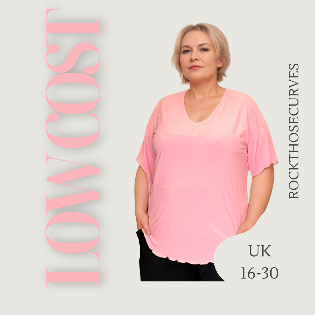 SOFT STRETCHY SHORT SLEEVE STUDDED TOP