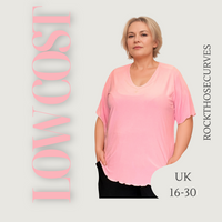 SOFT STRETCHY SHORT SLEEVE STUDDED TOP