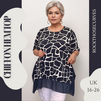 SHORT SLEEVE LOOSE FIT TOP CHIFFON HANKY HEM