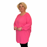 ROCKTHOSECURVES BATWING BUTTON CUFF LONG LENGTH BLOUSE WITH CUT OUT BACK