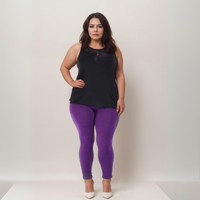 High-Waisted Plain Leggings
