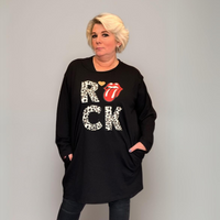Rock Long Length Top with Side Pockets