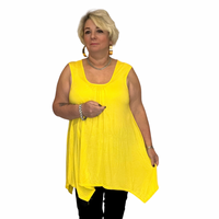 ROCKTHOSECURVES SLEEVELESS LONG HANKY HEM TUNIC TOP