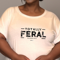 TOTALLY FERAL DIPPED HEM T-SHIRT