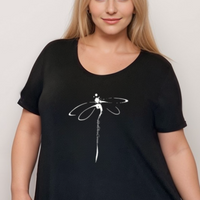 Hanky Hem Swing Top with Dragonfly