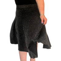 SPARKLY ELASTIC WAIST A-LINE SWING SKIRT PARTY EVENING STYLE