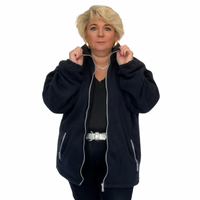 ROCKTHOSECURVES ZIP UP LONG SLEEVE THICK POLAR FLEECE JACKET