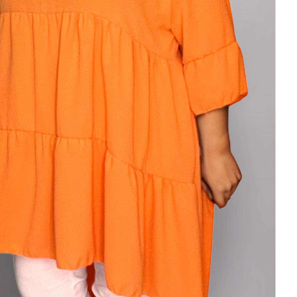 Layered Dipped-Hem Longline Top