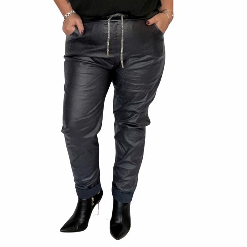 FAUX LEATHER VERY STRETCHY MAGIC TROUSERS / JEANS