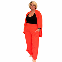 PLAIN TROUSER SUIT - JACKET AND PALAZZO SET