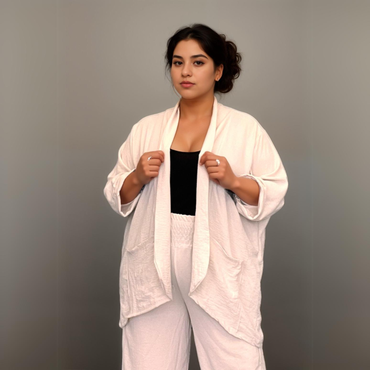 Open Front Loose Fitting Jacket