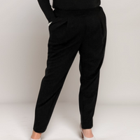 Black Elasticated Waist Trousers
