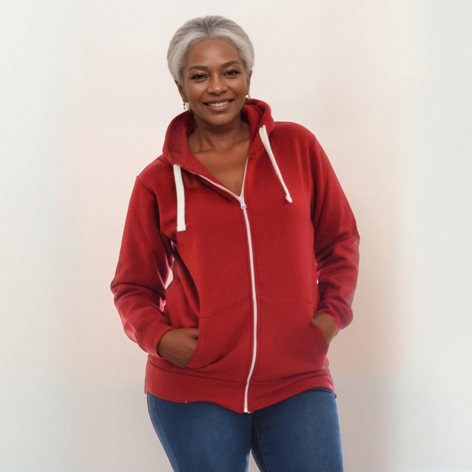 ZIP UP HOODIE PLUS SIZE JACKET