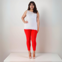 High-Waisted Plain Leggings