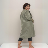 A-Line Dipped Hem Rain Mac