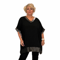 ROCKTHOSECURVES SUPER SOFT SHIMMER EDGE SHORT SLEEVE TOP / BLOUSE