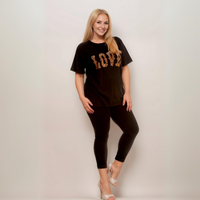 LEOPARD LOVE SHORT SLEEVE BOYFRIEND T-SHIRT / TOP