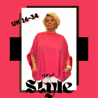 ROCKTHOSECURVES OVERSIZED SLASH NECK TOP WITH SIDE POCKETS