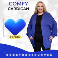 OPEN FRONT CARDIGAN WITH FRONT POCKETS