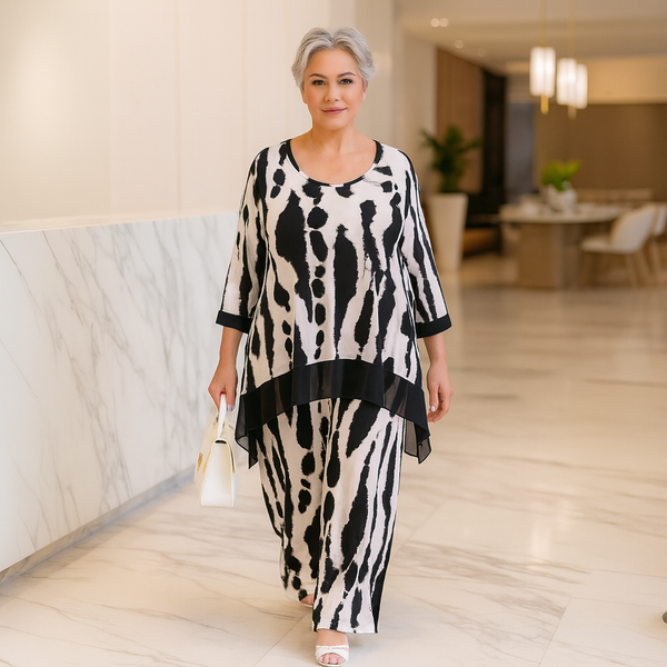 Splash Effect Two-Piece Outfit Set