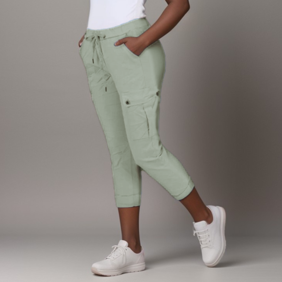 Plain Super Stretch Cargo Magic Trousers Jeans