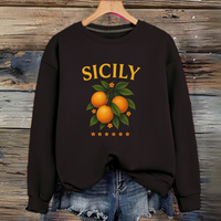 Sicily Premium Cotton Sweatshirt Oranges