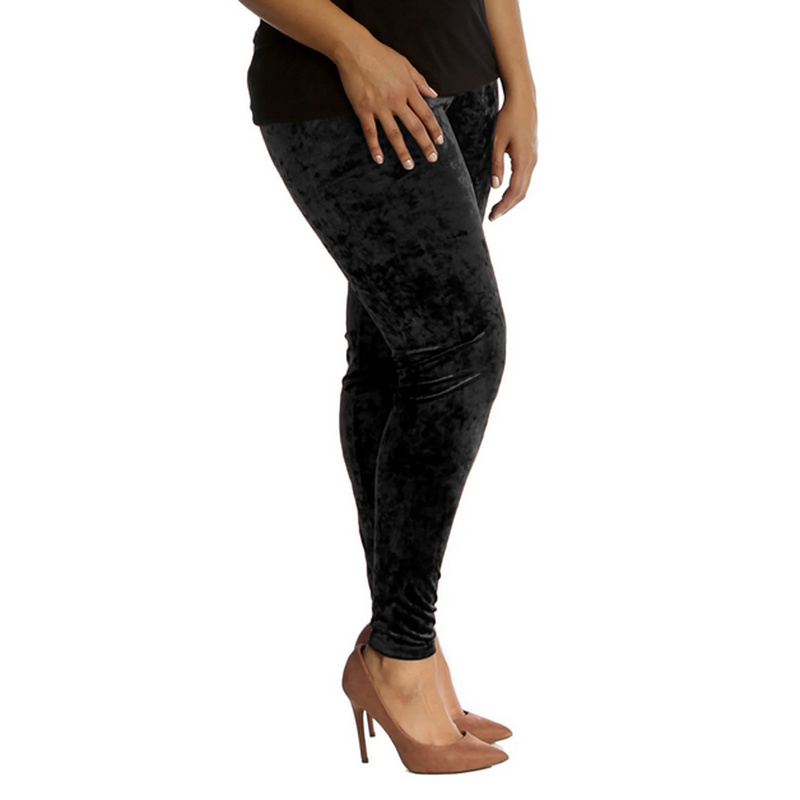 CRUSHED VELVET HIGH WAIST LEGGINGS rockthosecurves