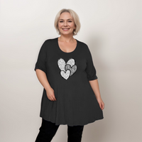Swing Top with Camo & Leopard Hearts