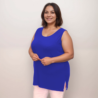 Viscose Sleeveless Cut Side Vest / T-shirt