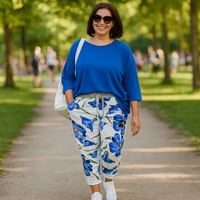 Bright Floral Elastic Waist Joggers