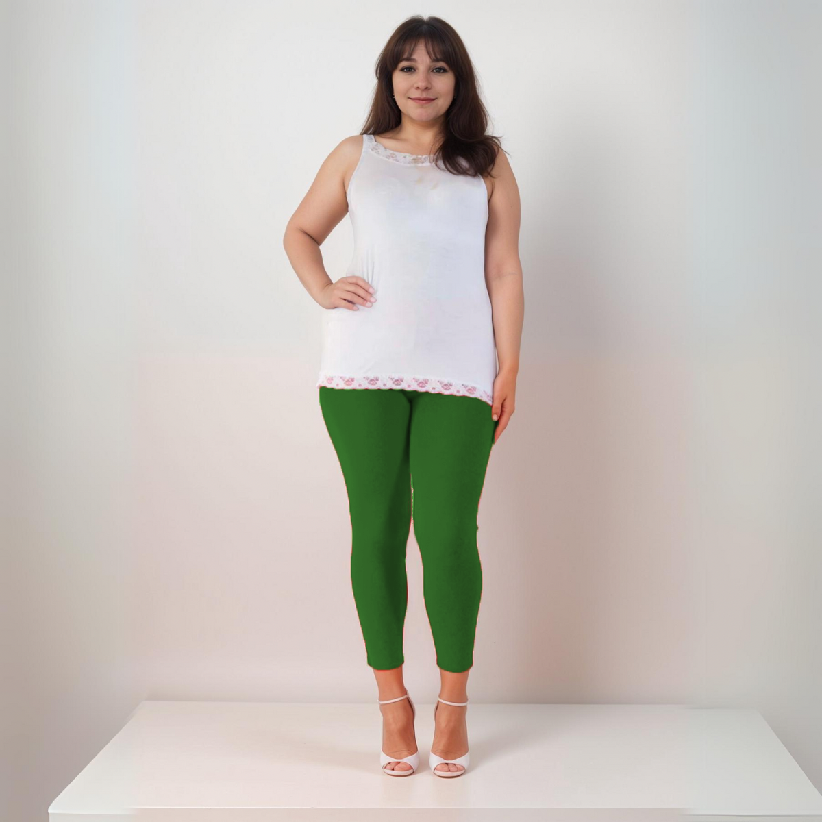 High-Waisted Plain Leggings