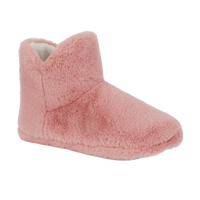Pink Fluffy Plush Slippers Boots