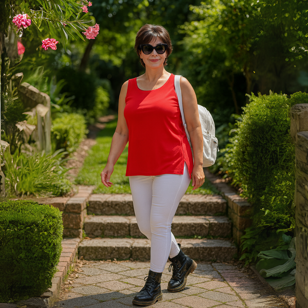 Viscose Sleeveless Cut Side Vest / T-shirt