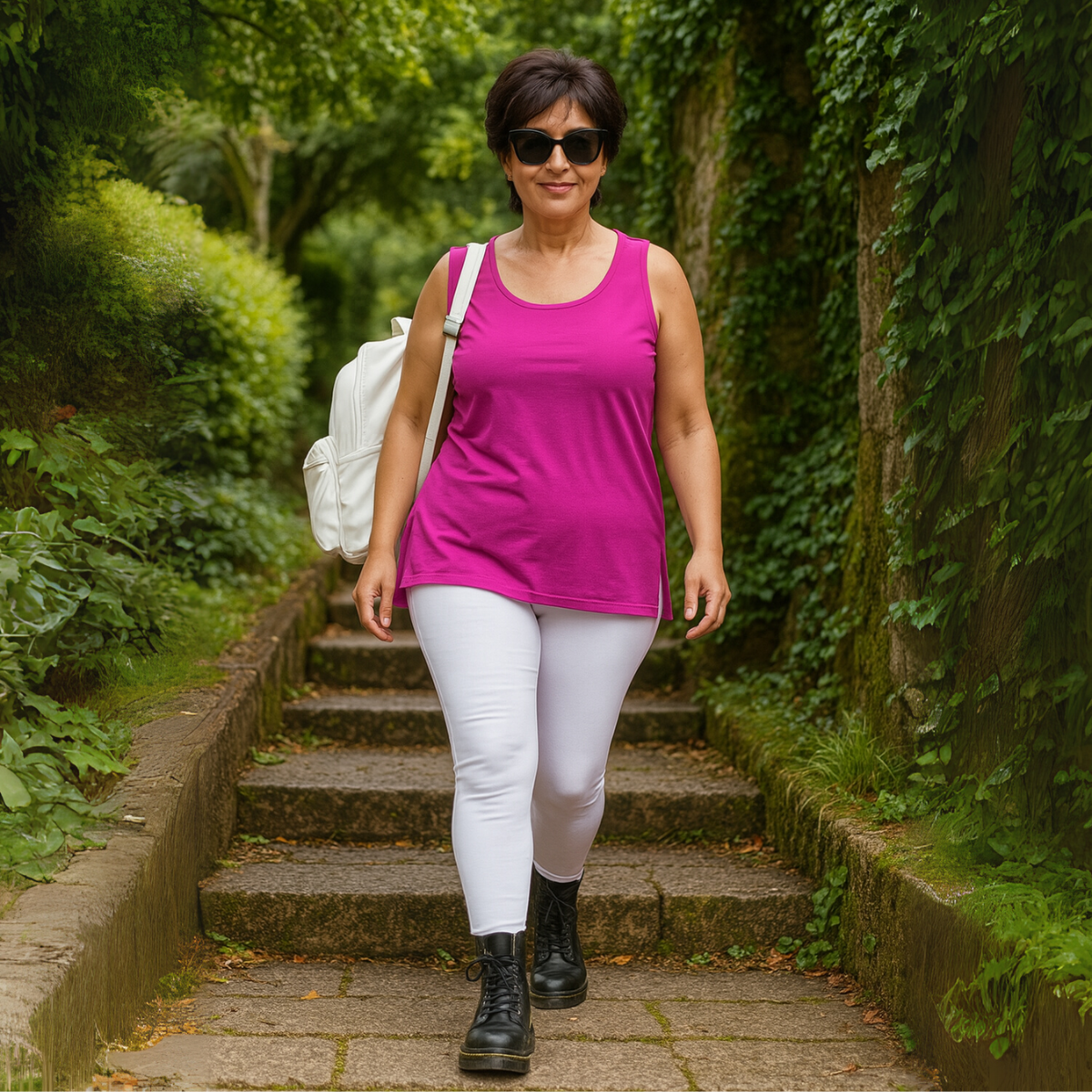 Viscose Sleeveless Cut Side Vest / T-shirt