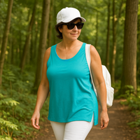 Viscose Sleeveless Cut Side Vest / T-shirt