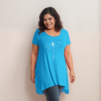 Hanky Hem Swing Top with Dragonfly