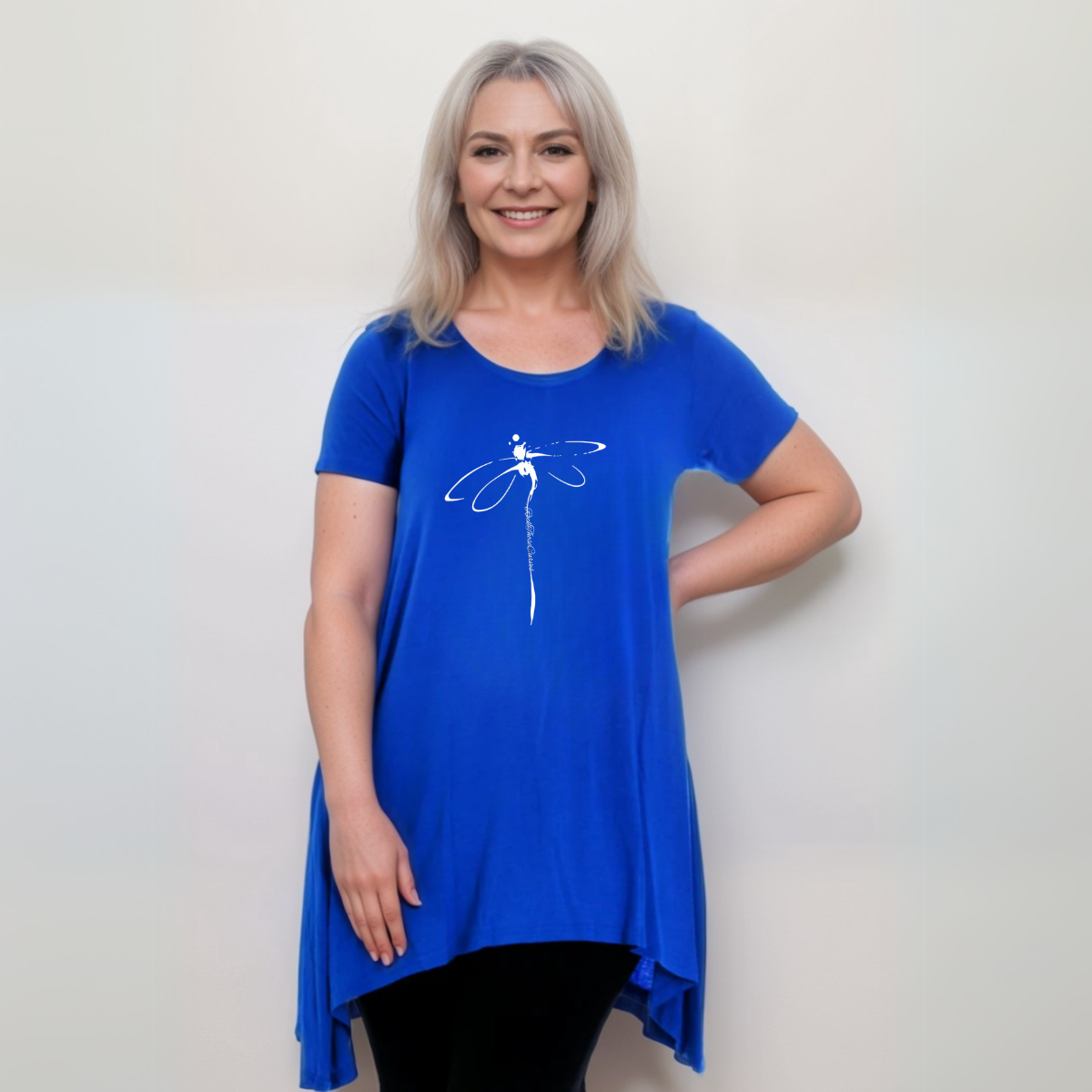 Hanky Hem Swing Top with Dragonfly