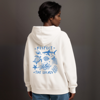 Premium Cotton Zip Up Hoodie - Sea Life Print