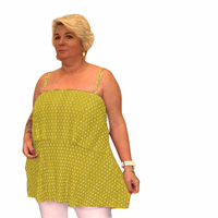 STRAPPY PLEATED LAYERED CAMI TOP BLOUSE
