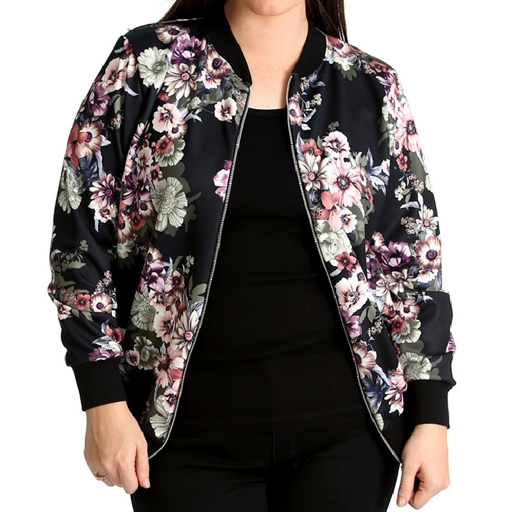 Zip Up lightweight Bomber Jacket - plus sizes too